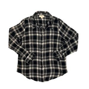 Olive & Oak Long Sleeve Button Down flannel Sz L